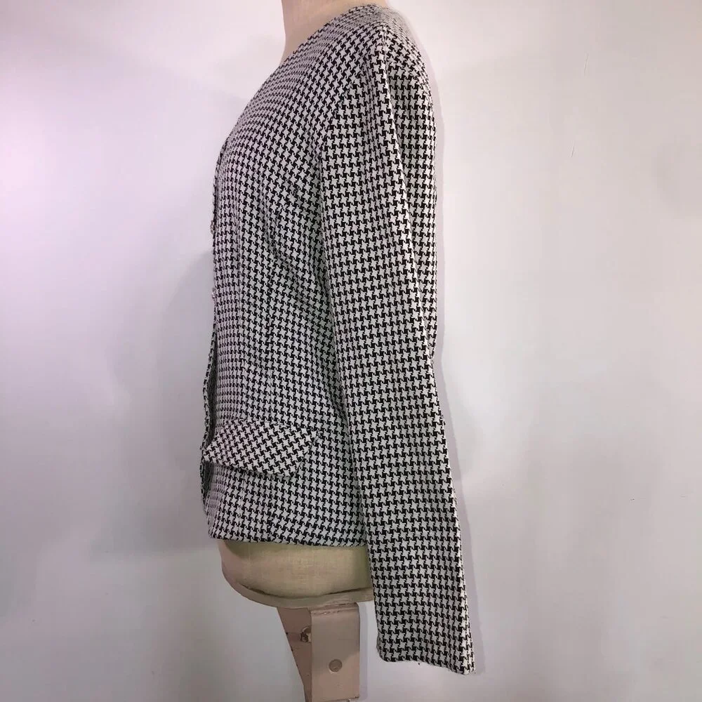 Vintage All That Jazz black and white blazer-women's size small/medium - Picture 4 of 6